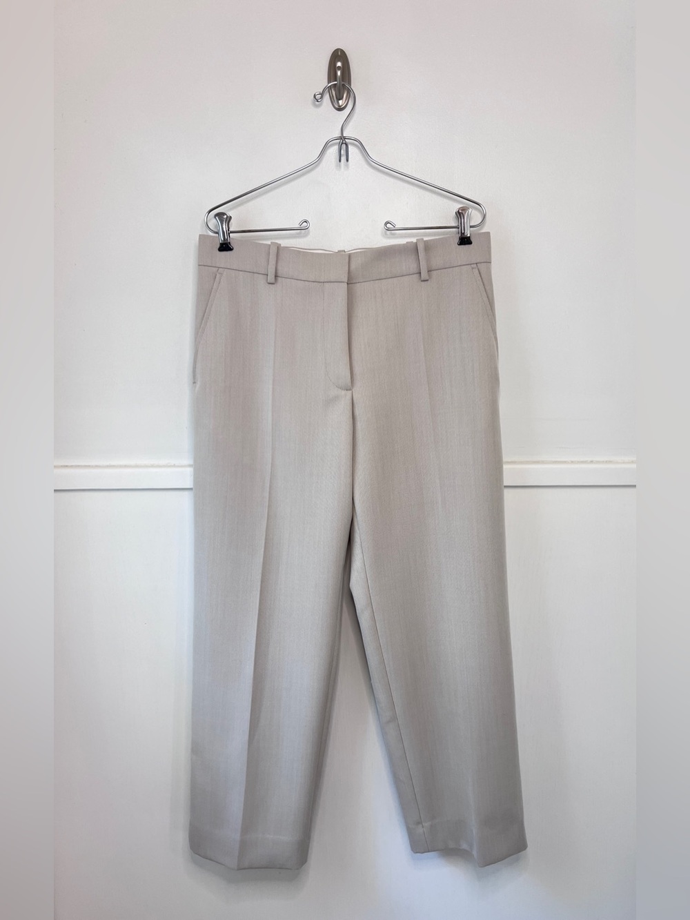 COS Wool Blend Slim Leg Trouser Pants in Beige NWT